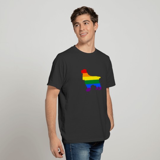 Doggie Mom English Cocker Spaniel Rainbow Flag Top T-shirt