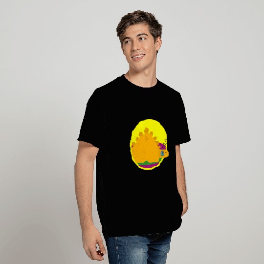 Stegosaurus headphones gift idea T Shirts
