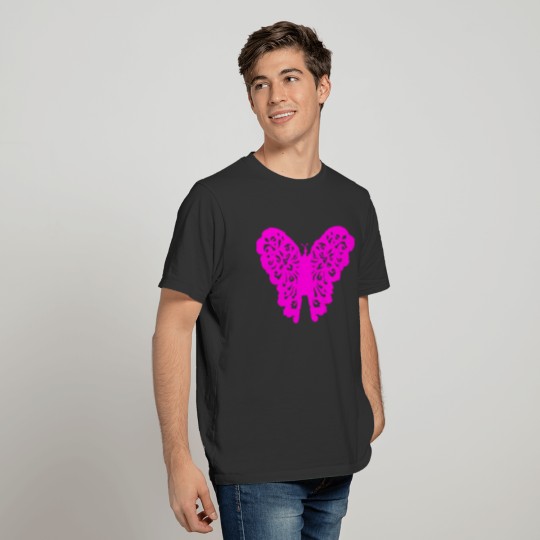 butterfly illustration pink T Shirts