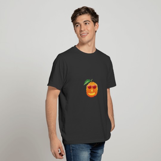 Orange cherry cherry banana pear face smiley T-shirt