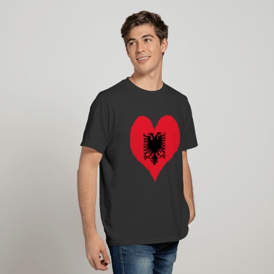 Heart Albania Love country europe gift idea T-shirt