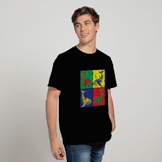 Pop Art Whale Used Look T Shirts