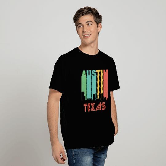City - retro 1970's style austin texas skyline T Shirts