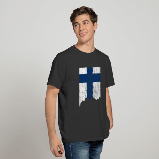 Finland Flag Vintage Used Look Gift Idea T-shirt