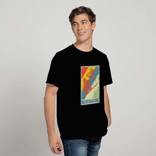 Vintage Retro Style Snowboarding Snowboarder T Shirts