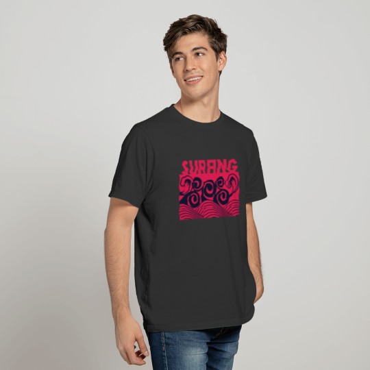 Red Surfing T Shirts