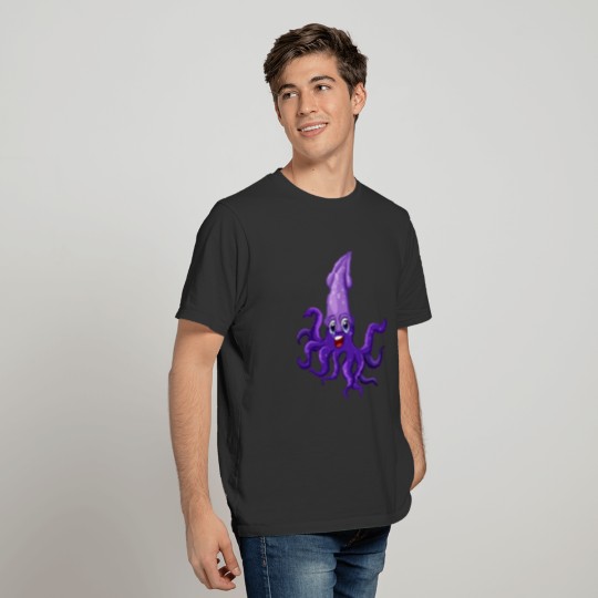 cartoon squid T-shirt