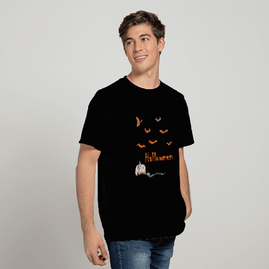 Halloween bats orange T Shirts