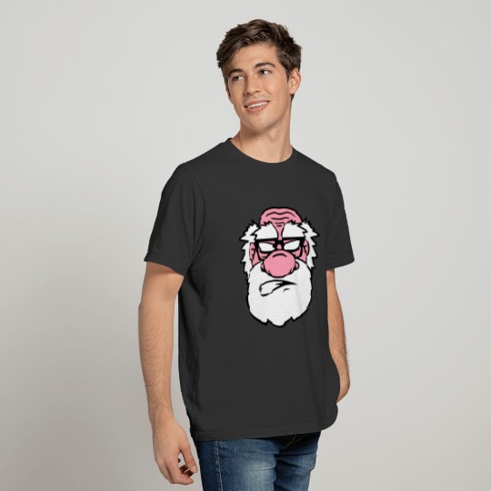 face head angry angry angry sour bad mood grandpa T-shirt