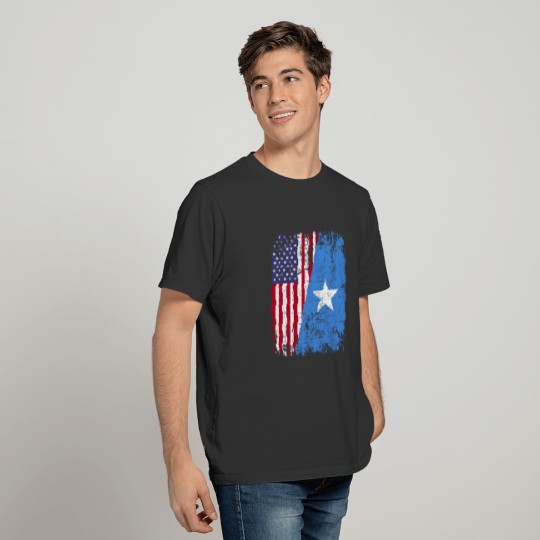 SOMALI ROOTS | American Flag | SOMALIA T-shirt