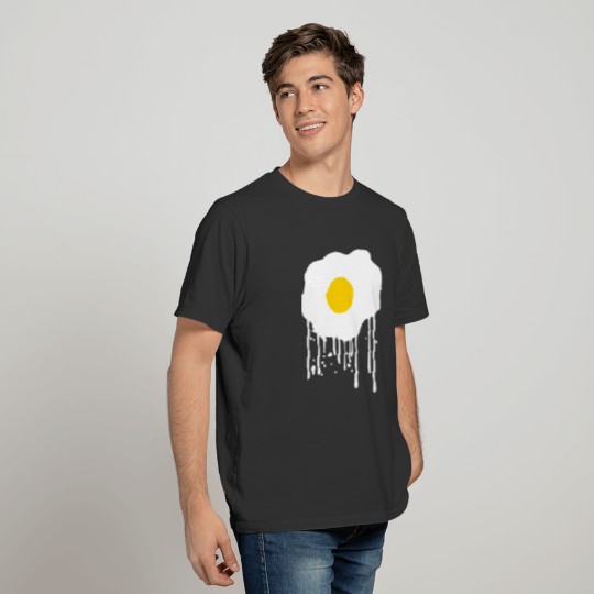 spray drop graffiti stamp fried egg food delicious T-shirt