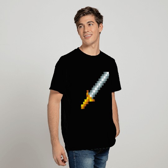 Retro 8-bit Pixel Sword T Shirts