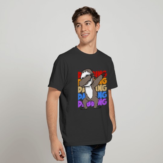 Retro Vintage Pop Art Style Dabbing Dab Sloth T-shirt