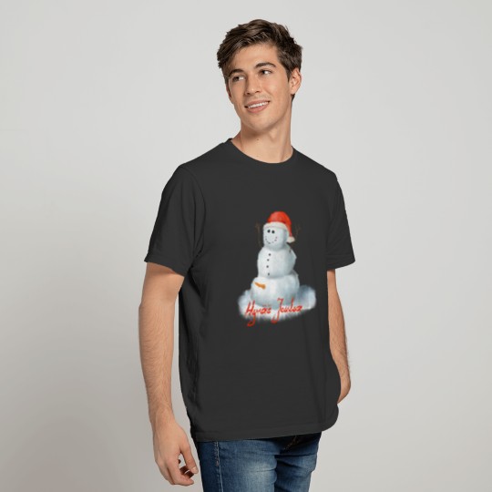 Happy Horny Snowman Santa Hat Hyvaa Joulua T-shirt