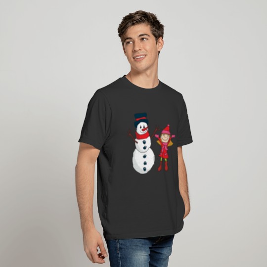 Funny Cute Snowman Winter Snow T-shirt