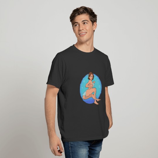 Sitting feather2 cropped T Shirts