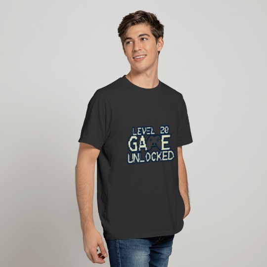 Level 20 Game unlocked with controller T-shirt