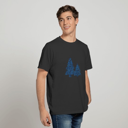 Binary Trees Wordcloud (blue) T-shirt