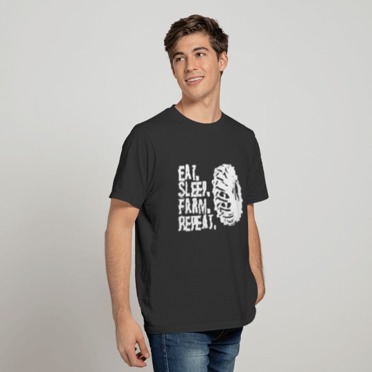 Funny farming T Shirts for men - Eat Sleep Farm Rep
