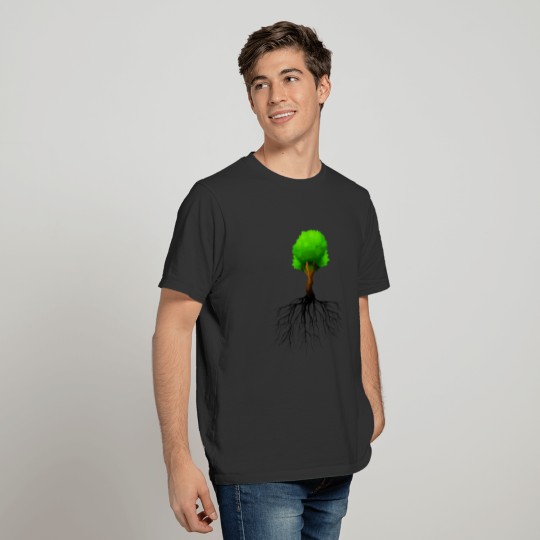 Cool Tree Roots Colorful Nature Natural Design T Shirts