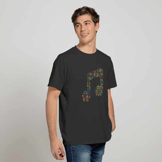 Snow Wordcloud of a eighth notes form (christmas) T-shirt