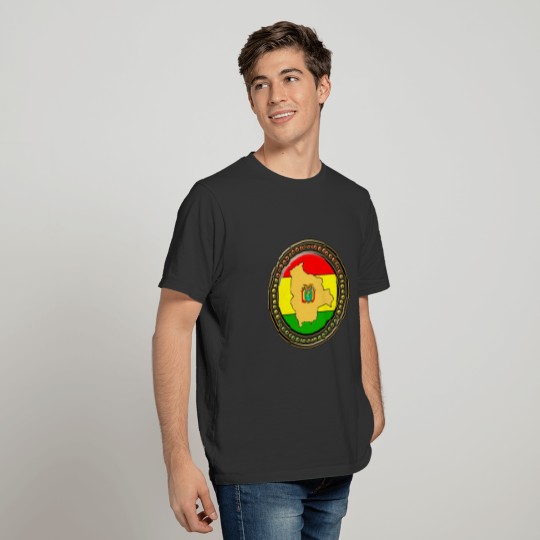 Bolivia Flag Map T-shirt