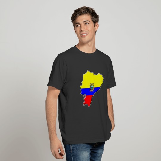 Ecuador Flag Map T-shirt