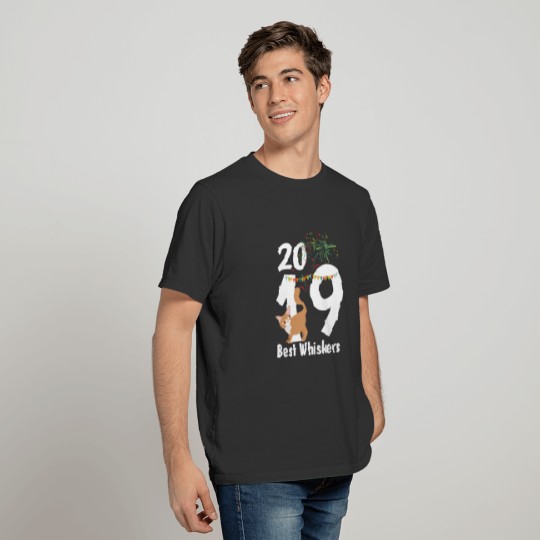 New Years Eve 2019 Best Whiskers Gift Cat T-shirt