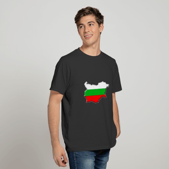 Bulgaria Flag Map T-shirt
