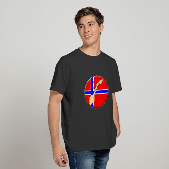 Norway Flag Map T-shirt