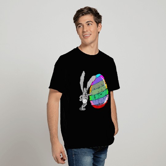 Retro Vintage Grunge Style Easter Bunny T Shirts