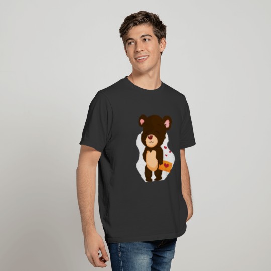 Bear Teddy Love Letter Valentines Day Brown Gift T Shirts