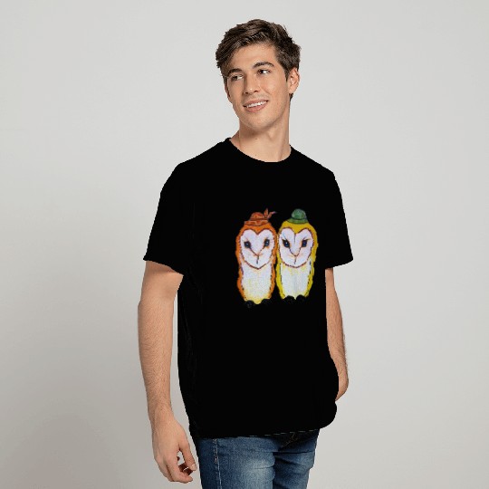 Barn owl love art T Shirts