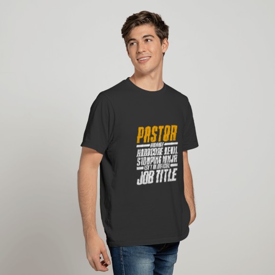 Pastor Devil Stomping Ninja Job Title T-Shirt T-shirt