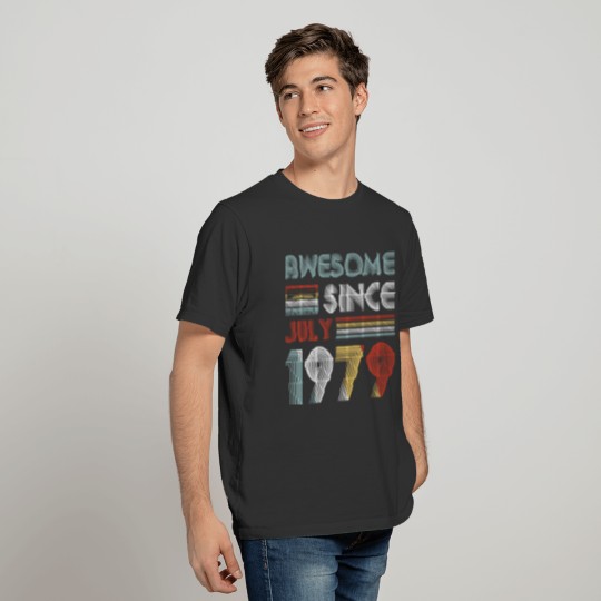 Vintage Awesome Since July 1979 40th Birthday T Shirts