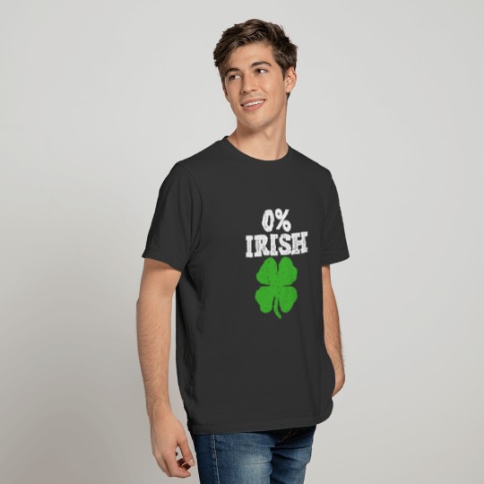 0% Irish Vintage Shamrock Clover St Patrick's Day T-shirt