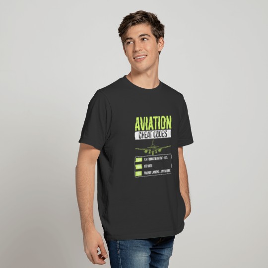 Aviation Cheat Codes Funny ATC Pilot Gift TShirt T-shirt