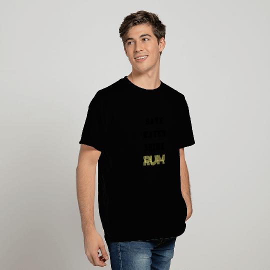 T Shirts with "save water drink rum" print