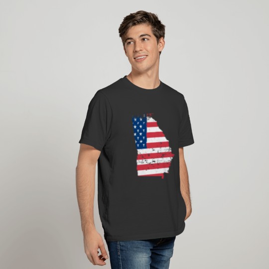 Georgia product - USA Flag - American Patriotic T-shirt
