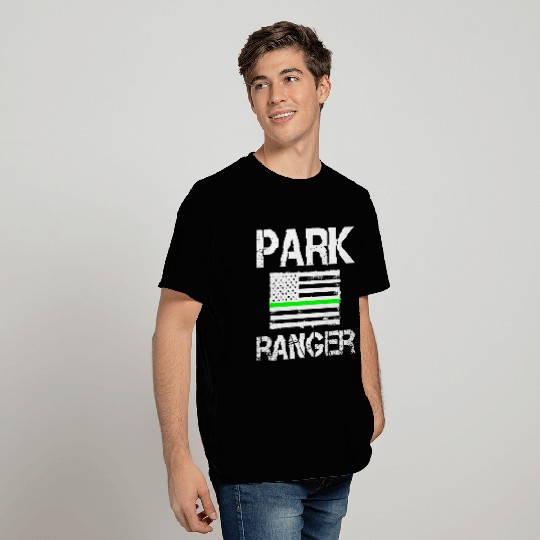 Park Ranger Thin Green Line US American Flag T Shirts