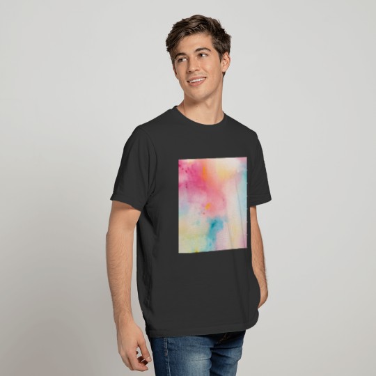 Pastel Rainbow Watercolor Abstract Painting T Shirts