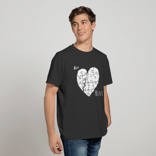 His Hers Love Puzzle Puzzles Funny Present T-shirt