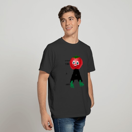 Funny picture of tomato with alphabet A T-shirt