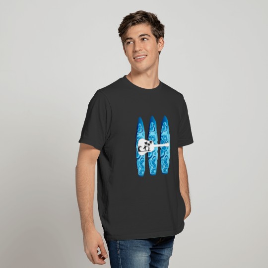 Surfing Life Acoustic Guitar Silhouette T-shirt