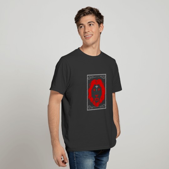 Plain Simple Lion Red Art Gift Idea T Shirts