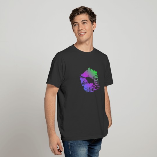 Colorful Notes in Pouty Lips Vocalist Music T-shirt
