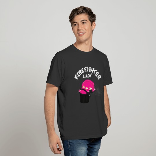 Female Firefighter - Lady Pink T-shirt