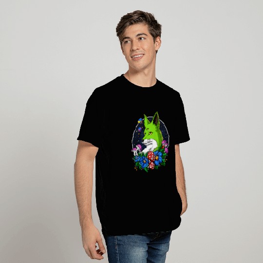 Alien Fox Space UFO Third Eye T Shirts