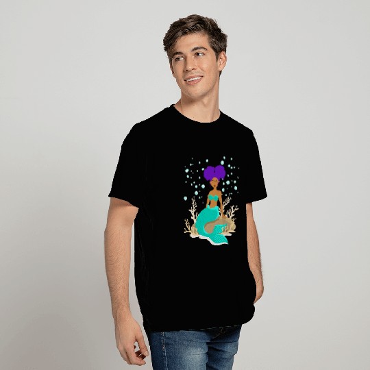 Black Beautiful Mermaid T Shirts