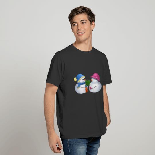 Snowman - Couple Pair T-shirt